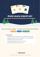 Vorschau - Arbeitsblätter - Adventskarten: Gute Laune & Dankbarkeit - Deckblatt