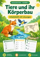 Vorschau - Arbeitsblätter - Tiere und ihr Körperbau, Arbeitsheft, Klasse 4 - Deckblatt