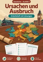 Vorschau - Arbeitsblätter - Ursachen und Ausbruch, Arbeitsheft, Klasse 9 - Deckblatt