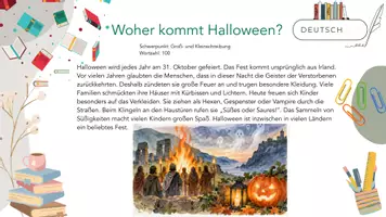 Vorschau - Arbeitsblätter - Diktate für Halloween - Seite 1