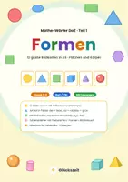 Vorschau - Arbeitsblätter - Formen DaZ: 12 Bildkarten Flächen & Körper - Deckblatt