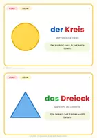 Vorschau - Arbeitsblätter - Formen DaZ: 12 Bildkarten Flächen & Körper - Seite 2