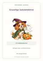 Vorschau - Aufgabenkarten - Halloween: Die vier Fälle - Deckblatt