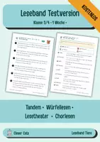 Vorschau - Arbeitsblätter - Gratis-Kostprobe: Leseband Klasse 3/4 mit Lautlese-Tandem, Würfellesen & Lesetheater | Eichhörnchen - Deckblatt