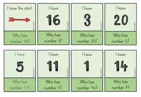 Vorschau - Spiele - Lesespiel Numbers 0-20 - I have... Who has...? Reading Game - Seite 3