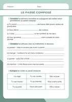 Aperçu - Préparation de séance / Séance complète - Le passé composé +2 fiches d'activités - Page de couverture