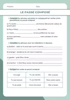 Aperçu - Préparation de séance / Séance complète - Le passé composé +2 fiches d'activités - Page 1