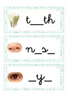 Vista previa - Tarjetas / Manipulativos - INGLÉS - Grafía de vocales minúscula ligada (cuerpo humano) - página 3