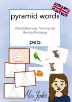 Vorschau - Arbeitsblätter - pyramid words_pets - Deckblatt