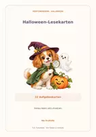 Vorschau - Aufgabenkarten - Halloween: 32 Leseaufträge - Deckblatt