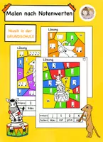 Vorschau - Arbeitsblätter - Malen nach Notenwerten, Musik in der Grundschule, Musik Grundschule, Musikunterricht, Musik - Deckblatt