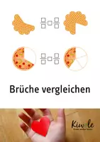 Vorschau - Arbeitsblätter - Brüche anschaulich vergleichen mit Waffeln und Pizza - Deckblatt