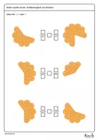 Vorschau - Arbeitsblätter - Brüche anschaulich vergleichen mit Waffeln und Pizza - Seite 1