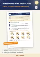 Vorschau - Arbeitsblätter - Das Spukhaus – Schriftliche Addition: Escape Room Halloween Mathe Klasse 4: Rätselkarten + digitale Code-Eingabe, Übertrag, Überschlag, Sachaufgaben - Seite 1