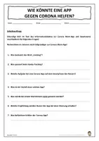 Vorschau - Unterrichtsreihen - App gegen Corona - Homeschooling - Deckblatt