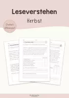 Vorschau - Arbeitsblätter - Leseverstehen Herbst - 6 Geschichten in 3 Lesestufen - Klasse 2–3 - Deckblatt