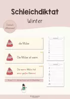 Vorschau - Arbeitsblätter - Schleichdiktat / Laufdiktat Winter | dreifach differenziert | Klasse 2–3 - Deckblatt