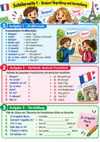 Vorschau - Arbeitsblätter - Französisch Klasse 5–6 – Einstieg und Vertretung: Begrüßung, être/avoir, Familie und Farben - Seite 1