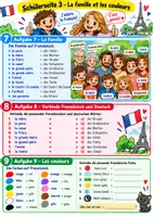 Vorschau - Arbeitsblätter - Französisch Klasse 5–6 – Einstieg und Vertretung: Begrüßung, être/avoir, Familie und Farben - Seite 3
