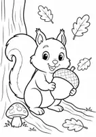 Vorschau - Arbeitsblätter - Süße Ausmalbilder zum Thema Herbst für Kinder in der Kita, Vorschule und Klasse 1 - 3 - Deckblatt