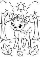 Vorschau - Arbeitsblätter - Süße Ausmalbilder zum Thema Herbst für Kinder in der Kita, Vorschule und Klasse 1 - 3 - Seite 1