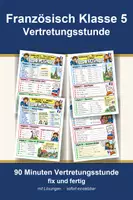 Vorschau - Arbeitsblätter - Französisch Klasse 5 Vertretungsstunde - Être und Avoir Grundverben - Deckblatt