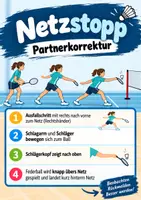 Vorschau - Arbeitsblätter - Partnerfeedback - Badminton Netzstopp/Netzdrop - Deckblatt
