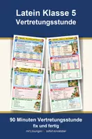 Vorschau - Arbeitsblätter - Latein Klasse 5 Vertretungsstunde - A- und O-Deklination, Präsens, Wortschatz - Deckblatt