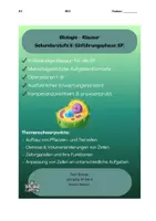 Vorschau - Prüfungsvorbereitung - Klausur Biologie EF Zellbiologie – Pflanzen- & Tierzelle, Zellorganellen, Osmose | mit Erwartungshorizont - Deckblatt