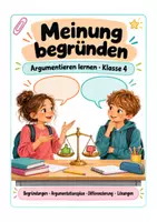Vorschau - Arbeitsblätter - Meinung begründen Klasse 4 | Argumentieren lernen mit Arbeitsblättern, Argumentationsplan, Differenzierung & Lösungen - Seite 1