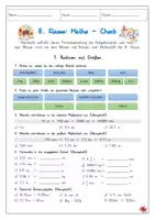 Vorschau - Arbeitsblätter - Mathe-Check - Wiederholung aller Themen: Gleichungen, Terme, Rationale Zahlen, Geometrie, Körper, Flächen, Fermi-Aufgaben, Größen, Prozent... - Deckblatt