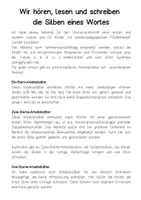 Vorschau - Arbeitsblätter - Silben lesen und schreiben - Seite 1