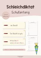 Vorschau - Arbeitsblätter - Schleichdiktat / Laufdiktat Schulanfang | dreifach differenziert | Klasse 2–3 - Deckblatt