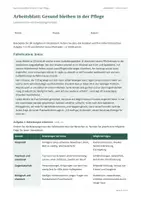 Vorschau - Arbeitsblätter - Eigene Gesundheit erhalten in der Pflege - Seite 1