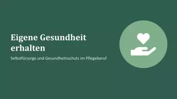 Vorschau - Arbeitsblätter - Eigene Gesundheit erhalten in der Pflege - Deckblatt