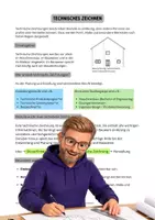 Vorschau - Arbeitsblätter - Technisches Zeichnen + Darstellung + Aufgaben + Lösungen - Deckblatt