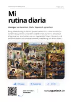 Vorschau - Fördermaterial/Inklusion - Mi rutina diaria – Tagesablauf auf Spanisch | A1–B1 | Interaktiv & ohne Vorbereitung - Deckblatt