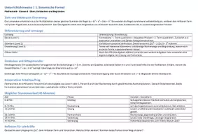 Vorschau - Stundenentwürfe - Die 1.binomische Formel Übungsaufgabe - Seite 2