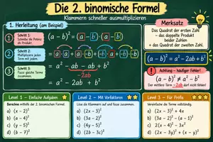 Vorschau - Stundenentwürfe - 2.Binomische Formel- Einstieg Tafel + Musterlösung - Deckblatt