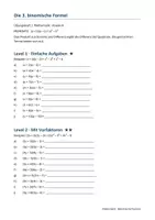 Vorschau - Stundenentwürfe - 3.Binomische Formel- Übungsaufgabe - Seite 1