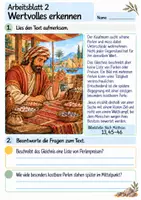 Vorschau - Arbeitsblätter - Jesus erzählt von der kostbaren Perle | Religion Klasse 4 Arbeitsblätter | Evangelische Religionslehre | 10 Arbeitsblätter als PDF - Seite 2