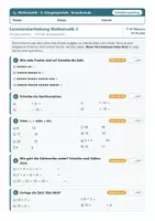 Vorschau - Fördermaterial/Inklusion - Lernstandserhebung Mathe Klasse 2 – Eingangstest Schuljahresanfang mit Auswertung und Förderhinweisen - Seite 2
