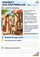 Vorschau - Arbeitsblätter - Jesus ruft Matthäus | Religion Klasse 4 Arbeitsblätter | Evangelische Religionslehre | 10 Arbeitsblätter als PDF - Seite 2