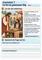Vorschau - Arbeitsblätter - Jesus ruft Matthäus | Religion Klasse 4 Arbeitsblätter | Evangelische Religionslehre | 10 Arbeitsblätter als PDF - Seite 3