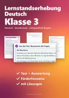 Vorschau - Fördermaterial/Inklusion - Lernstandserhebung Deutsch Klasse 3 – Eingangstest Schuljahresanfang mit Auswertung und Förderhinweisen - Deckblatt