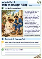 Vorschau - Arbeitsblätter - Jesus wäscht seinen Freunden die Füße | Religion Klasse 4 Arbeitsblätter | Evangelische Religionslehre | 10 Arbeitsblätter als PDF - Seite 2