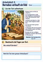 Vorschau - Arbeitsblätter - Barnabas macht anderen Mut | Religion Klasse 4 Arbeitsblätter | Evangelische Religionslehre | 10 Arbeitsblätter als PDF - Seite 1