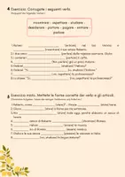 Vorschau - Arbeitsblätter - Grammatica: verbi in -are mit Lösung - Seite 1
