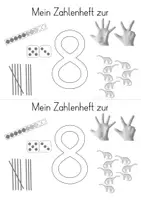 Vorschau - Arbeitsblätter - Zahlenheft zur Zahl 8 - Zahleinführung - Seite 2
