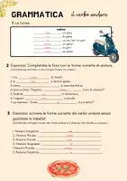 Vorschau - Arbeitsblätter - Grammatk: il verbo andare mit Lösungen - Seite 1